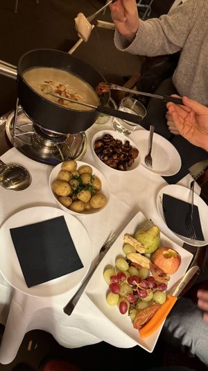 Fondue  at Frau Gerolds Garten in Zurich