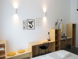 Storage, dressing and desk in every room. at Salty Woods Lodge in Soustons