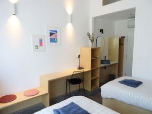 Storage, dressing and desk in every room. at Salty Woods Lodge in Soustons