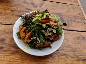 Medium salad, roasted pumpkin, sweet potato chickpea, avocado tomato and steamed broccoli at Heart and Soul Organic Chai Cafe in Cronulla