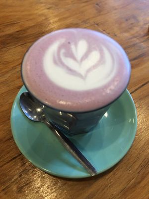 Lavender Latte 💜 at Heart and Soul Organic Chai Cafe in Cronulla