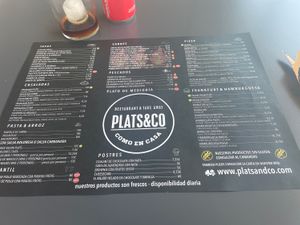 A few vegan choices   at Plats & Co in Miami Platja