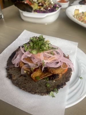 Mushroom taco   at Taqueria Muchachos in Rhodes