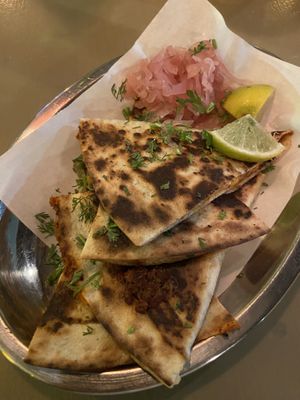 Black bean quesadillas   at Taqueria Muchachos in Rhodes