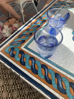 water at Caffè Positano in Positano