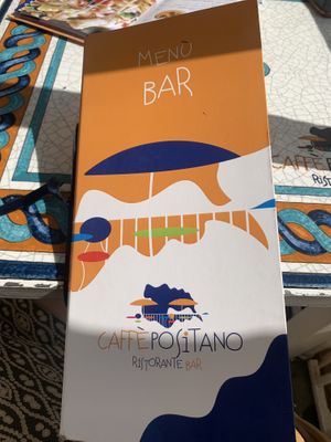 menu at Caffè Positano in Positano