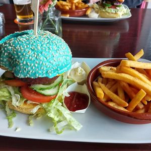 Oekraïne Burger at Vegan Food Bar in Huizen
