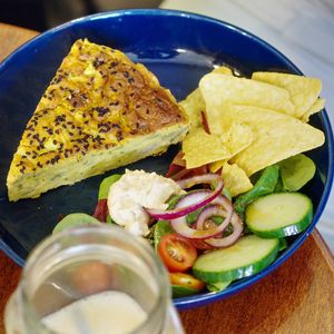 Kuku and salad at Curran Geal in Edinburgh