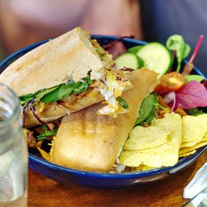 Jackfruit ciabatta at Curran Geal in Edinburgh