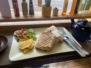 Mexican wrap - really tasty and very filling!  at Curran Geal in Edinburgh
