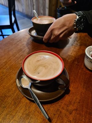 Hot chocolate - oat milk at Curran Geal in Edinburgh