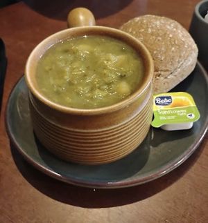 Colcannon - Irish soup of leek, potato, and cabbage  at Curran Geal in Edinburgh