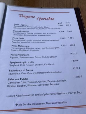 Karte  at Pizzahaus Rustica in Saarburg
