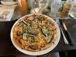 Pizza melanzana  at Pizzahaus Rustica in Saarburg