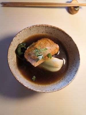 Dashi tofu at KUSAKI in Brighton