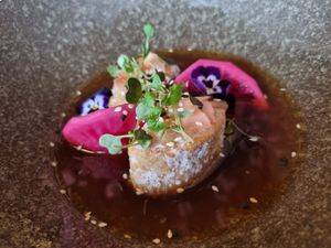 Dashi Tofu (very nice!!) at KUSAKI in Brighton