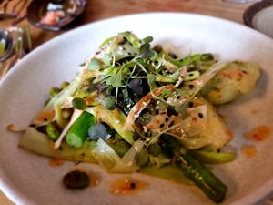 Sesame Greens (really nice!) at KUSAKI in Brighton