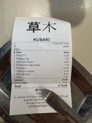 Bill  at KUSAKI in Brighton