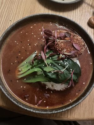 Momoiro curry (delicious!)  at KUSAKI in Brighton