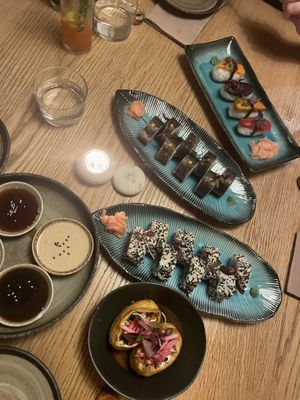 Sushi sharing platter  at KUSAKI in Brighton