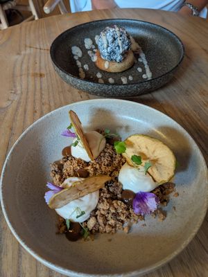 Delicious desserts after heavenly tasting plates. at KUSAKI in Brighton