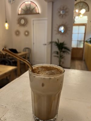 Vegan Chai Latte  at Café Floh in Barcelona