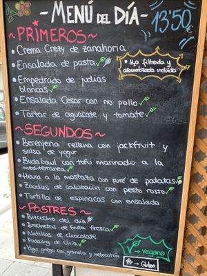 Menu  at Café Floh in Barcelona
