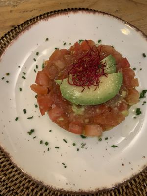 Tomato and avocado   at Café Floh in Barcelona