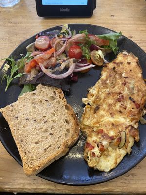 Omelette Verduras  at Café Floh in Barcelona