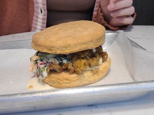 Pulled BBQ Biscuit at Brick City Vegan in Newark