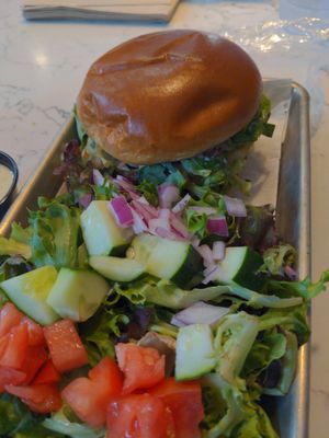 California Burger at Brick City Vegan in Newark