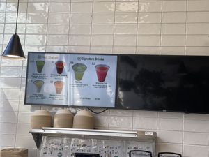 Drink menu  at Brick City Vegan in Newark
