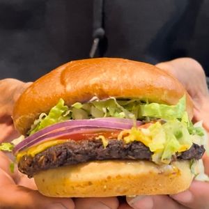 California Burger at Brick City Vegan in Newark