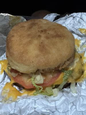 Perfect chicken biscuitt  at Brick City Vegan in Newark