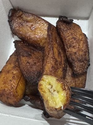 Perfect deep fried sweet plantains  at Brick City Vegan in Newark