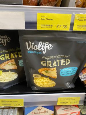 Vegan cheese at Green & Flavour in North London