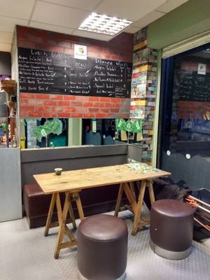 Seating at Irresistiball Falafel & Mezze in North London