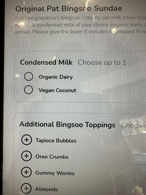 Vegan Condensed Milk  at Lazy Sundaes in New York City