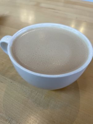 Oatmilk masala chai  at Lassi & Spice in Seattle