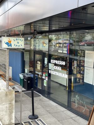 Entrance area with outdoor seating  at Lassi & Spice in Seattle
