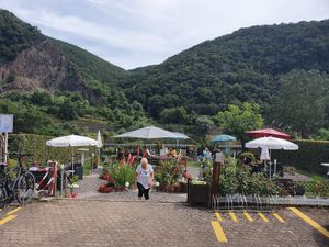 Terrace at Restaurant Moselgruss in Moselkern
