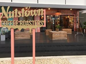 Outside at Nutstown Coffeeroasters in Ishigaki