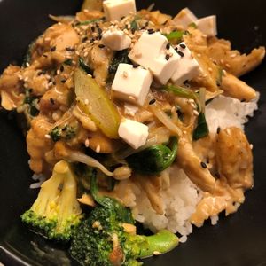 vegan karee & tofu rice at UDON in Valencia