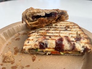 The vegan croissant (must have) and the I Heart Vegan sandwich. Both are pleasing alongside a latte in the morning.  at TODAY Cafe in Orlando