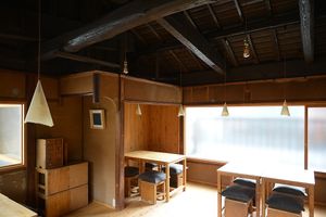 2nd floor seats at AWOMB Nishikiyamachi in Kyoto