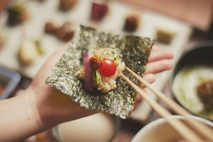 How to enjoy 
Teori-sushi YOH ③ at AWOMB Nishikiyamachi in Kyoto