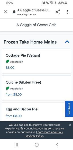 Vegan cottage pies takeaway at Lost Watering Hole in Heathcote