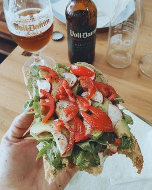 Vegan toast at Fika in Viana Do Castelo