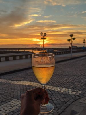 Only a good wine can make the sunset even pleasant at Fika in Viana Do Castelo