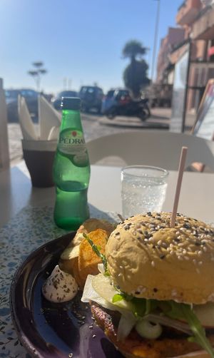 Vegan burger   at Fika in Viana Do Castelo